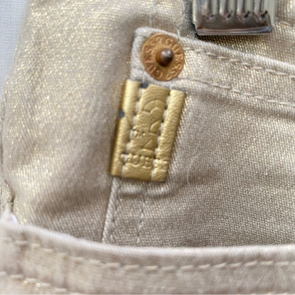 Gold Cropped Jeans size 28 - Picture 5 of 9